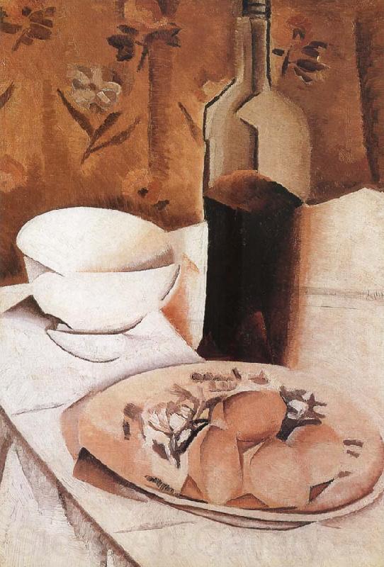 Juan Gris The Still life having egg and bottle